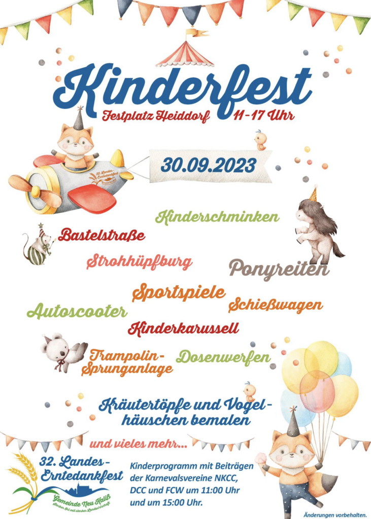 Kinderfest auf dem Landeserntedankfest